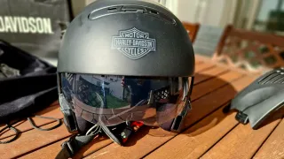 Casco Harley-Davidson Negro Mate Pilot II 2 en 1