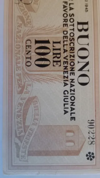 Buono 100 Lire Venezia Giulia 1945