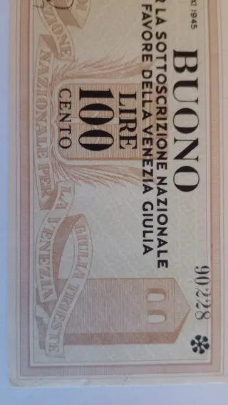 Buono 100 Lire Venezia Giulia 1945