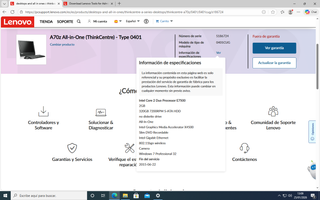 Lenovo ThinkCentre Todo en Uno