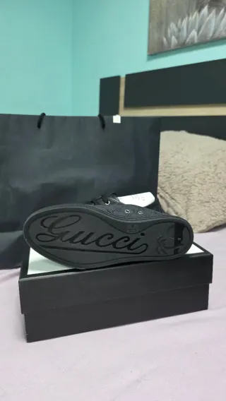 Zapatos Gucci Mujer Talla 38 Negro Estampado