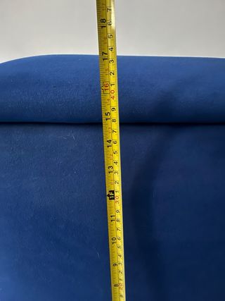 Puff baúl / arcón azul y marrón