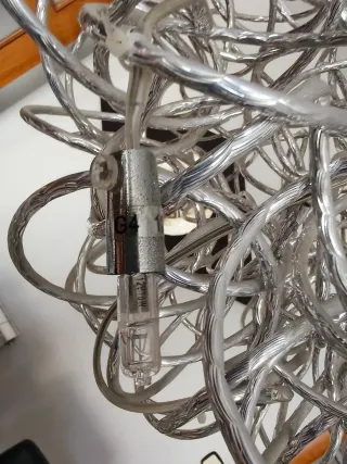 Lámpara de techo diseño metal plateado