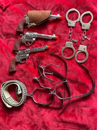Kit Vaquero Carnaval Pistolas y Esposas