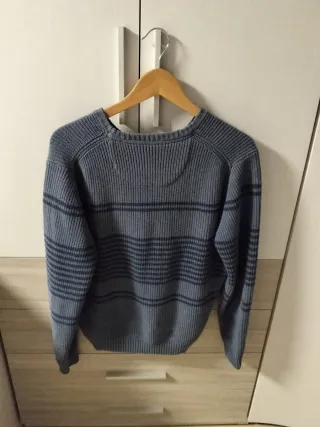 Jersey rayas azul hombre