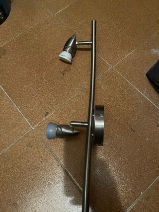 Lámpara de techo 3 focos plateada