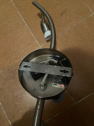 Lámpara de techo 3 focos plateada