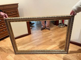 Espejo Marco Dorado Metal