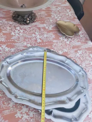 2 Bandejas Vintage Acero Inoxidable