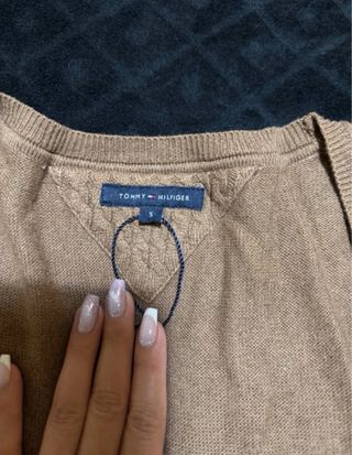 Vestido Tommy Hilfiger Beige Manga 3/4