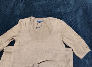 Vestido Tommy Hilfiger Beige Manga 3/4