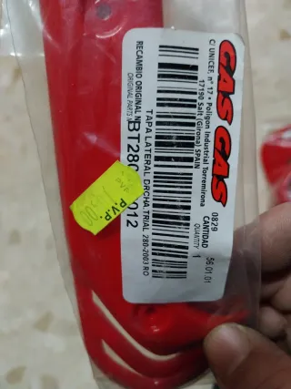 Careta y tapas laterales Gas Gas Trial 2003