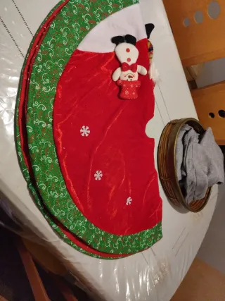 Faldón árbol Navidad Rojo y Verde