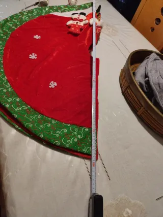 Faldón árbol Navidad Rojo y Verde