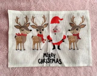 Tovaglietta Natale Asilo Babbo Natale Renne