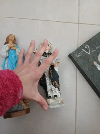 Figuras religiosas Vírgen y Santo