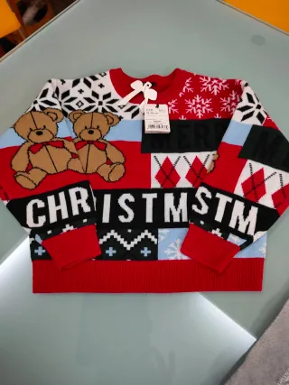 Maglione Natale Unisex Bimbi 2-3 Anni