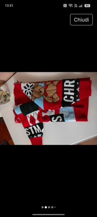 Maglione Natale Unisex Bimbi 2-3 Anni