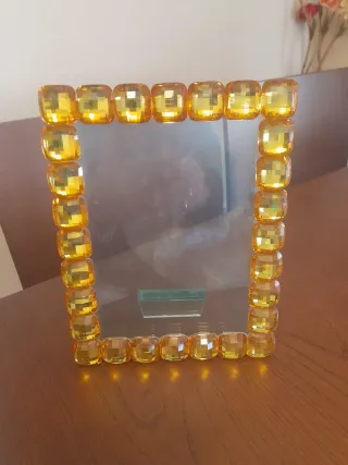 Marco de fotos cristal 12x17 con adornos