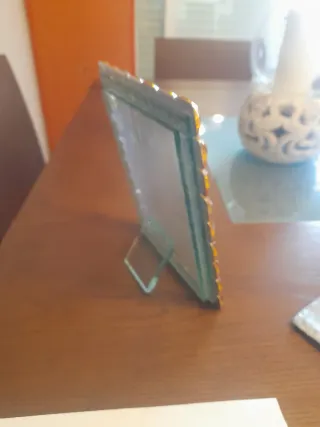 Marco de fotos cristal 12x17 con adornos