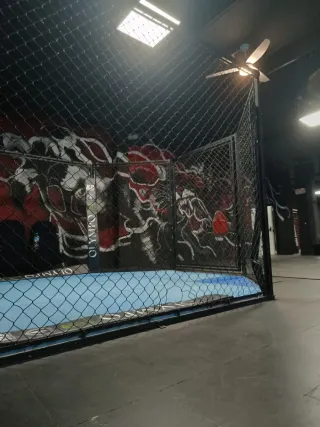 Jaula MMA Negra y Roja