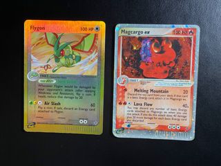 Carte Pokémon Flygon e Magcargo ex