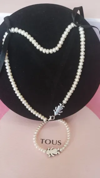 Conjunto Tous Perlas y Plata