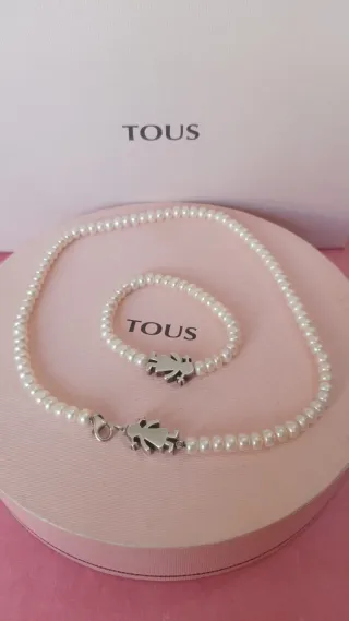 Conjunto Tous Perlas y Plata