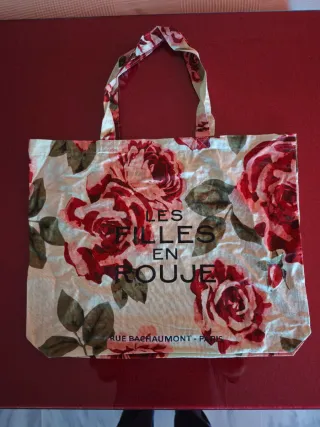 ROUJE Floral Print Tote Bag