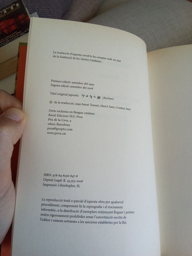 Botxan, Natsume Sôseki