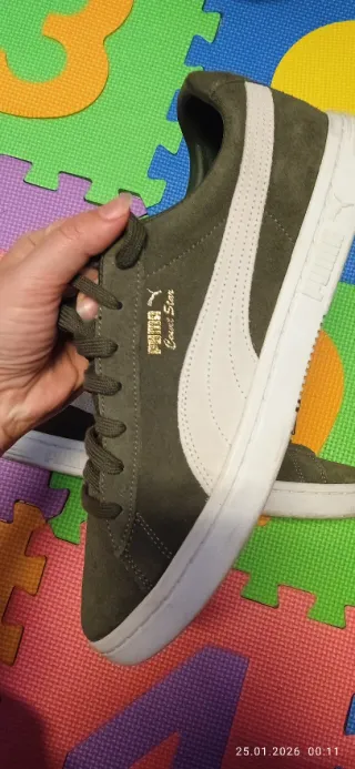 Zapatillas Puma Verde Oliva y Blanco