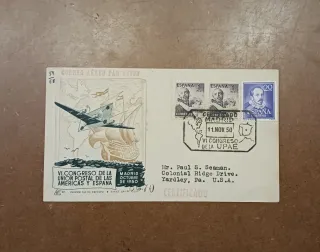 Sobre Primer Día 1950 VI Congreso UPAE Madrid