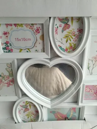 Marco de fotos múltiple blanco