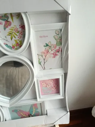 Marco de fotos múltiple blanco