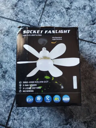 Lámpara LED con ventilador