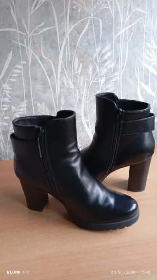 Botines de tacón negros mujer