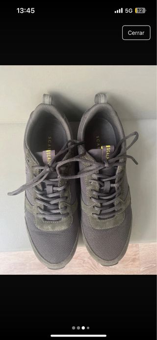 Zapatillas Scalpers Hombre Grises y verdes.0