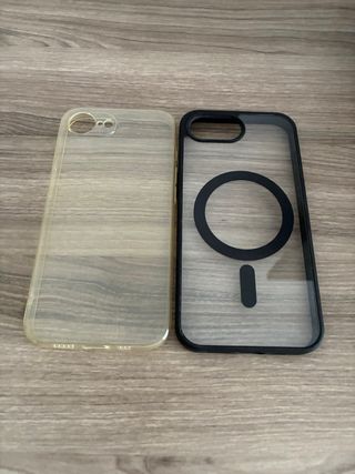 2 Fundas iPhone 16e Transparente y Negra