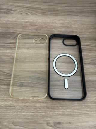2 Fundas iPhone 16e Transparente y Negra