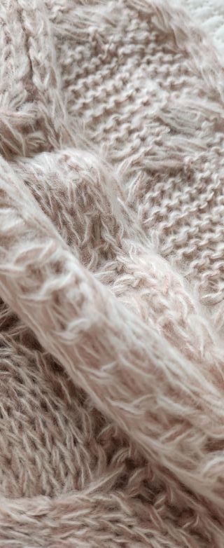 Bufanda maxi cuello lana beige para chica.