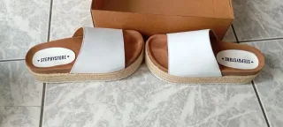 Sandalias blancas mujer