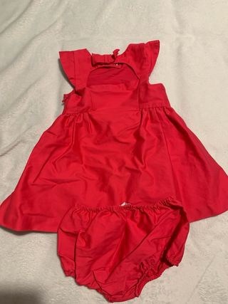 Vestido y braguita rosa fucsia niña