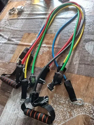 Set Gomas Elásticas Fitness con Asas