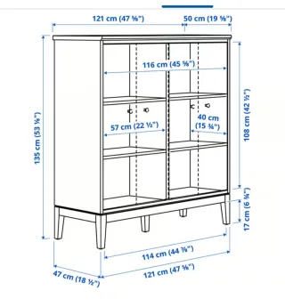Armario IDANÄ blanco puertas plegables