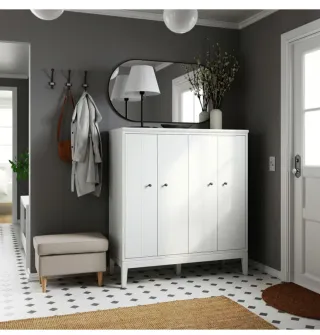 Armario IDANÄ blanco puertas plegables