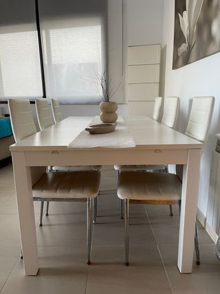 Juego de 6 Sillas Comedor Blancas 17,9 € cada una
