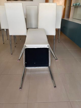 Juego de 6 Sillas Comedor Blancas 17,9 € cada una