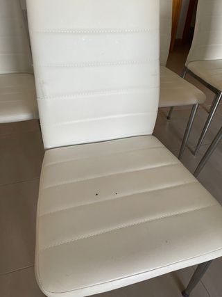 Juego de 6 Sillas Comedor Blancas 17,9 € cada una