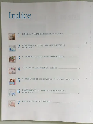 Libro de Actividades en cabina de estética