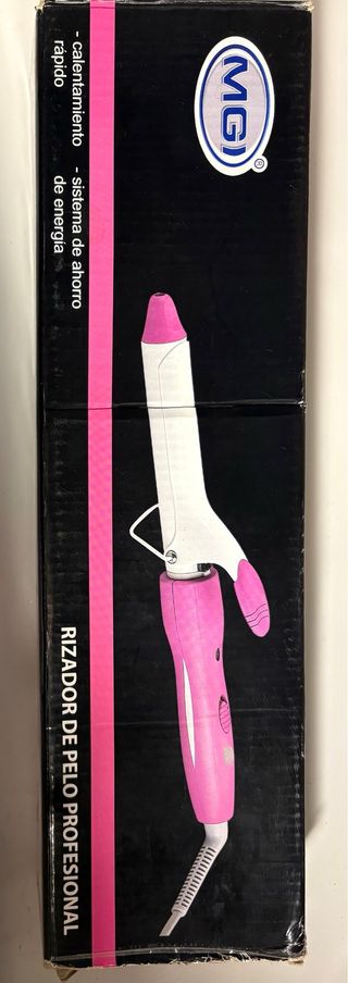 Rizador de Pelo Profesional MG Rosa y Blanco